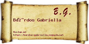 Bárdos Gabriella névjegykártya