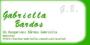 gabriella bardos business card