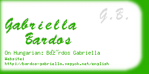 gabriella bardos business card